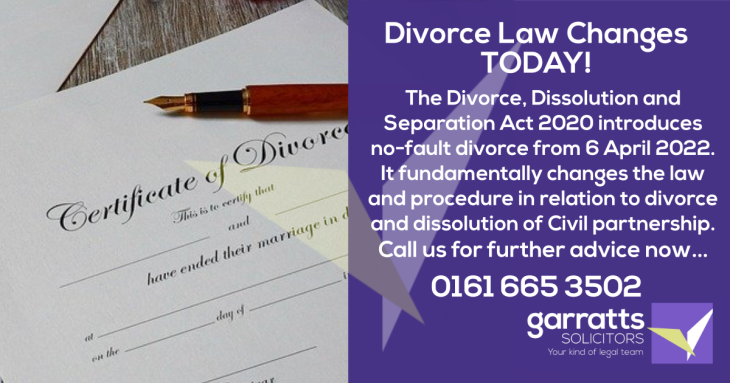 Changes to Divorce Proceedings From Today