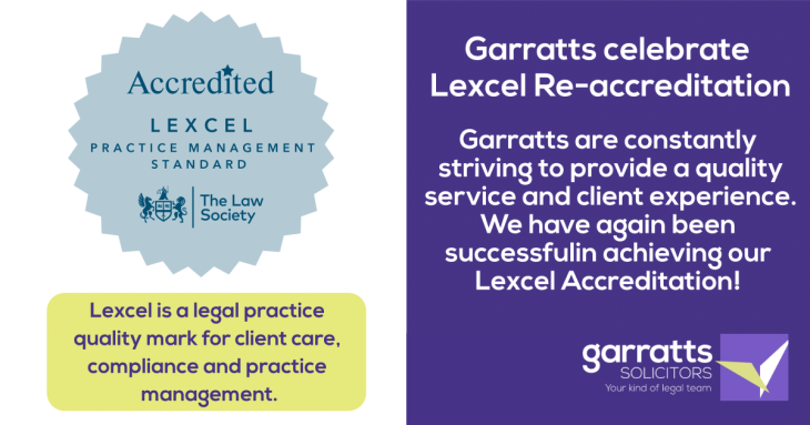 Garratts Celebrate Lexcel Re-Accreditation