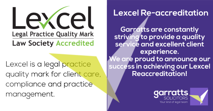 Garratts Successful With Lexcel Re-accreditation