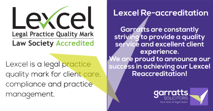 Garratts Successful With Lexcel Re-accreditation 2021